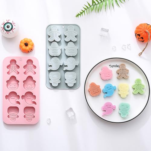 Halloween Skeleton Pumpkin Ghost Mummy Silicone Mold - DIY Cake & Candy Decoration - Ghost Mummy Variation