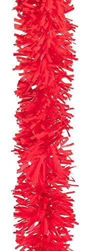 Red Vinyl Twist Garland for Parade Floats & Holiday Decorations - 4" x 25'