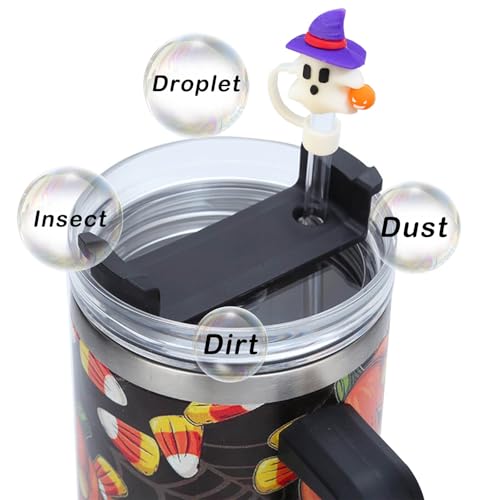 Halloween Silicone Straw Cover Caps for Stanley 30 & 40 Oz Tumblers - Color 2