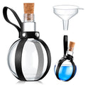Plastic Potion Bottle with Belt Cork - Medieval Theme Halloween Decor - Black / Thread