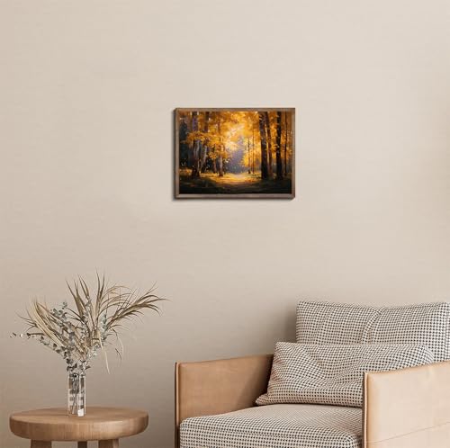 Autumn Nature Wall Art - Vibrant Fall Forest Landscape for Living Room & Bedroom - 8x10 Unframed
