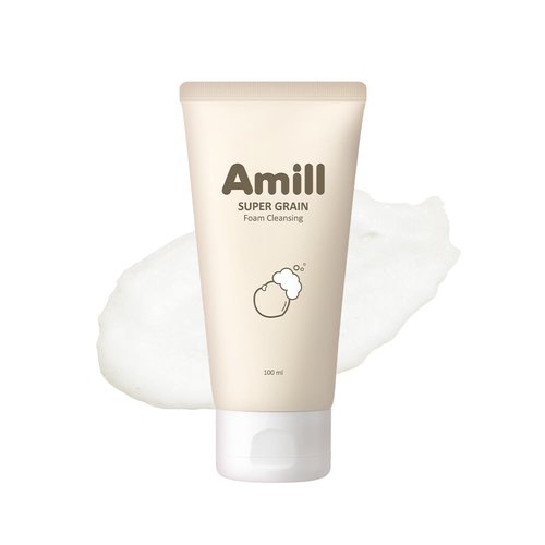 Amill Super Grain Foam Cleansing - Gentle Facial Cleanser with Multi-Grain Extracts | 100ml/3.39fl.oz