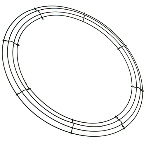 15 Pack 14 Inch Wire Wreath Frames for DIY Floral Holiday Decorations - Green