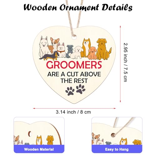 Dog Groomer Appreciation Wooden Christmas Ornament - Pet Grooming Gift
