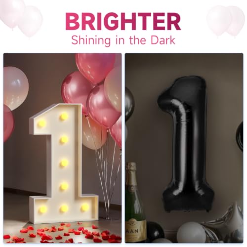 Marquee Numbers 50 Light Up Decor - Large 3FT Birthday Celebration with Mosaic Variation