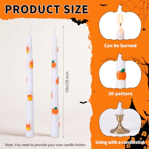 Lyrow Fall Pumpkin Candles Set - Pumpkin Candy Scented Halloween & Thanksgiving Decor, 8 Pieces with Variation Pumpkin Candy