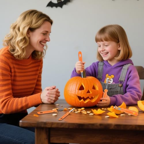 Halloween Pumpkin Carving Kit - Stainless Steel Tools Set for DIY Jack-o'-Lanterns