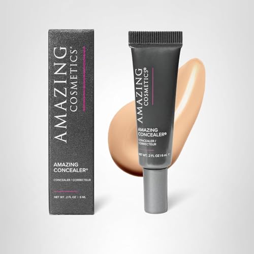AmazingCosmetics Amazing Concealer, multipurpose full coverage concealer, 0.2 Oz, Medium Beige