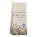 Easter He Is Not Here for He Has Risen Bible Verse Hand Towel - Floral Christian Religious Decor - Risenss Variation