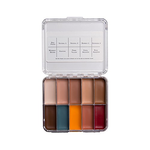 Alcohol Activated Makeup Palette - 10 Colors for Special FX & Face Art