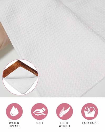 Burnt Orange Waffle Kitchen Towels Set - 16 x 24 Inch, 3 Pack | Absorbent Dishcloths