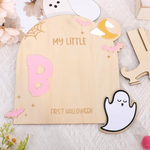 First Halloween Baby Wood Sign - Milestone Keepsake for Nursery & Photos