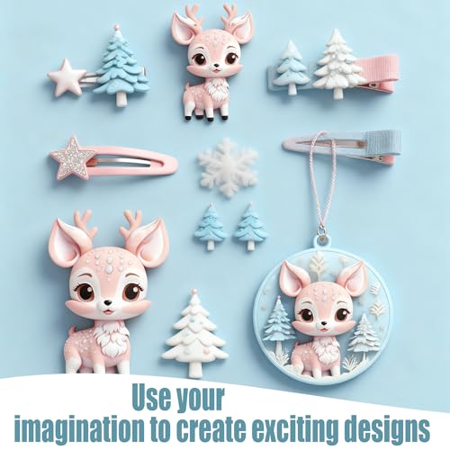 Christmas Silicone Mold Set - Snowman & Elk Cake Decorations I-266