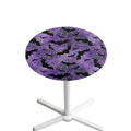 Round Cocktail Table Cover 24 Inch with Elastic Edge - Bat Spider Web Print Violet, Party Decor