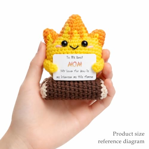 Mom Flame Crochet Keepsake Gift - Handmade Mother’s Day Birthday Decoration