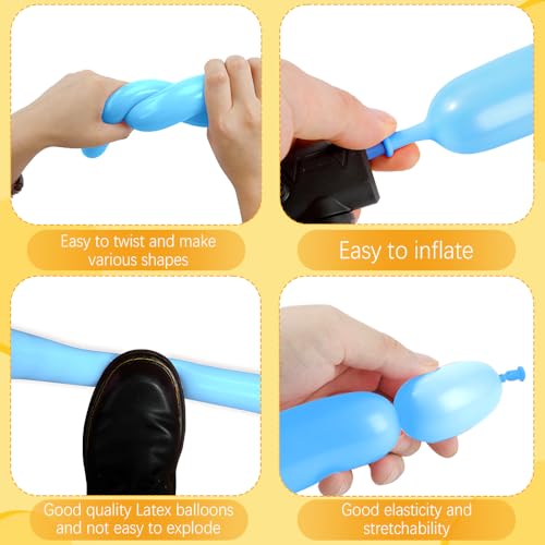 Blue Long Balloons for Balloon Arch and Animal Shapes - 110PCS