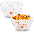 Pumpkin Icon Glass Bowls - Harvest Fall Salad Mixing Set for Kitchen & Parties