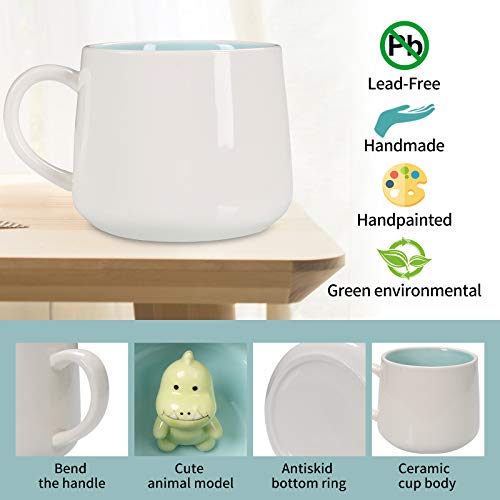 White Cow Ceramic Mug with Hidden 3D Animal Inside - 350ml