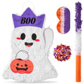 VINTS Halloween Ghost Piñata with Blindfold & Stick - White
