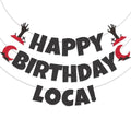 Black Glitter Vampire Birthday Banner - Funny Milestone Party Decor