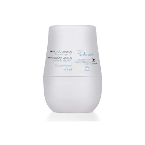 Natura Roll-On Antiperspirant Deodorant for Women - Cotton Milk Scent | 70 ml (2.36 Fl Oz)
