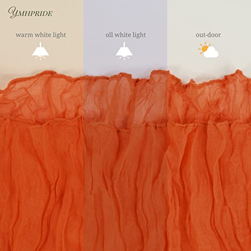 Orange Cheesecloth Table Runner 35x120in - Set of 12 for Wedding & Party Decor
