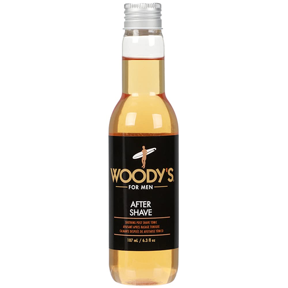 Woody's Aftershave Tonic for Men - Soothing Formula with Aloe Vera & Chamomile, 6.3 fl oz