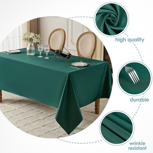 Green Rectangle Tablecloth 2 Pack 90x132 Inches for 6ft & 8ft Tables - VidaFete