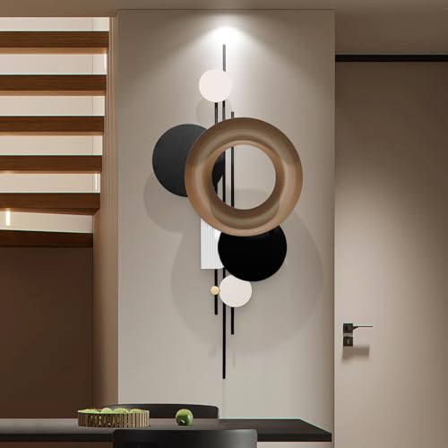 22-Inch Large Metal Wall Decor - Modern 3D Wall Art Sculptures for Living Room & Bedroom