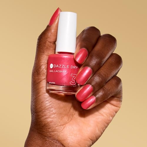 Dazzle Dry Poolside Pink Nail Lacquer - Quick-Drying Long-Lasting Polish