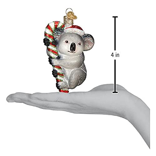 Christmas Koala Glass Blown Ornament - Handcrafted Holiday Tree Decoration - Variation 4.25 Inches