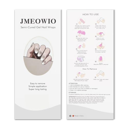 Semi Cured Gel Nail Strips Glitter White - Easy DIY Nail Art Wraps