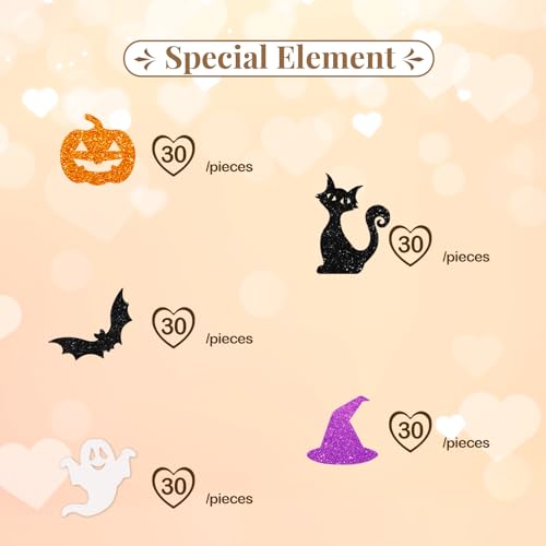 Halloween Confetti 150pcs Spooky Bat Glitter Table Scatter Decorations