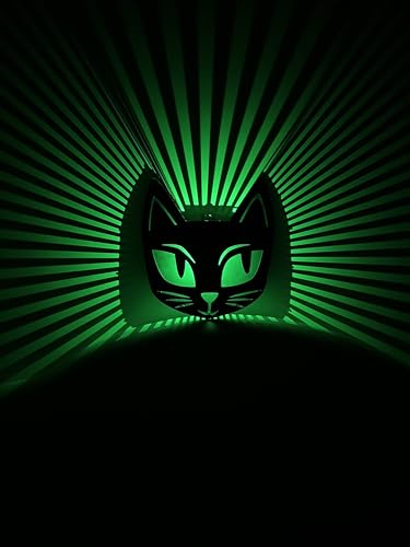 Halloween Black Cat LED Sign - Battery Operated Wall & Tabletop Decor - Variation: Black Cat