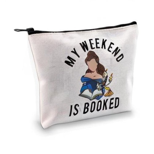GJTIM Princess Inspired Zipper Pouch My Weekend Is Booked Book Nerd Accessories Bag for Reader Writers (My Weekend Bag)