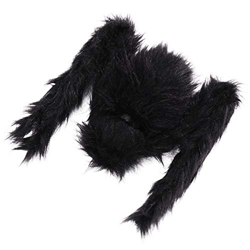 Giant Halloween Spider Decoration with LED Eyes - 3.3 FT Plush Creepy Outdoor Prop