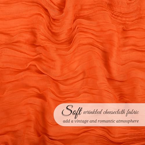 Orange 12 Pack Table Runner 20x120 Inch Cheesecloth Wedding Party Decor