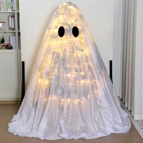 Halloween Ghost Tree Cover 6.23ft x 4.27ft for Christmas & Halloween Decor