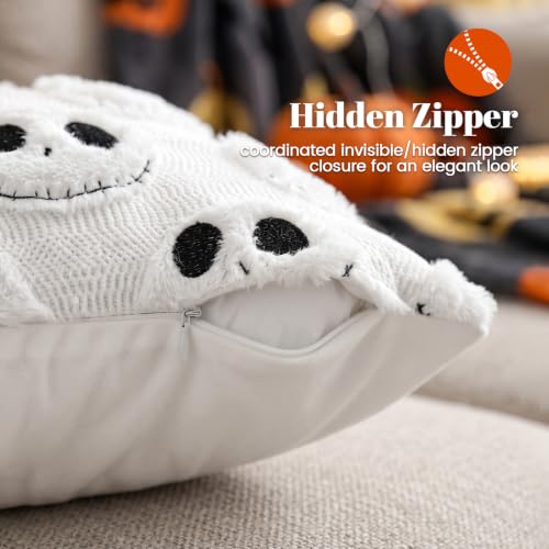 Halloween Throw Pillow Covers 18x18 Inch Night Before Christmas Decor Set