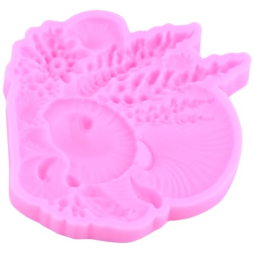 Marine Theme Fondant Molds Seashell & Seaweed Silicone Mold - Style D