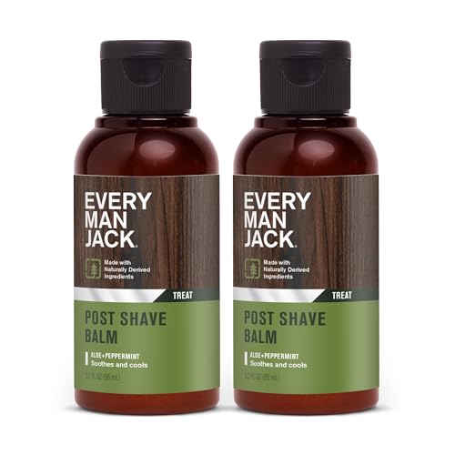 Men's Soothing Post Shave Balm with Aloe Vera & Menthol - 3.2 oz (2 Pack)
