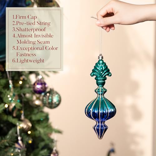 Christmas Tree Ornaments Set - 80 Shatterproof Holiday Decorations with Variety of Patterns and Finishes