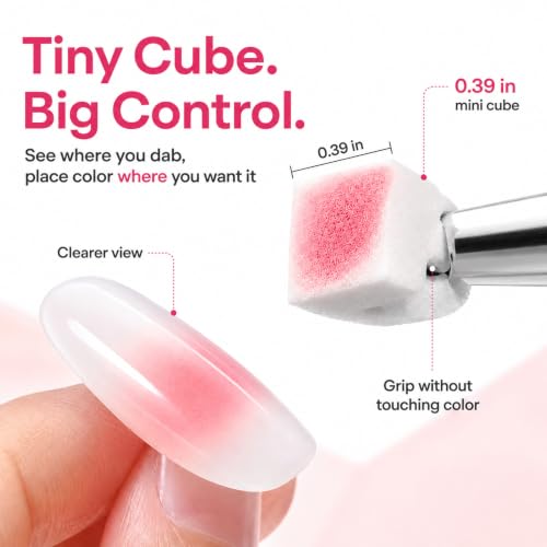 Beetles 150Pcs White Nail Sponges for Ombre with Grabbing Pen Tool - Variation A-White-150