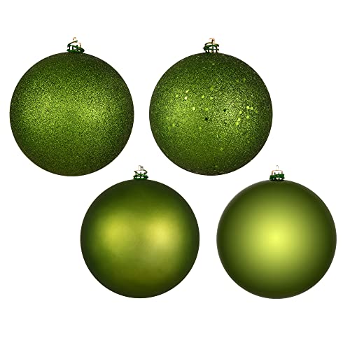 Juniper Green 6-Inch Shatterproof Ball Ornament Set - 4 Finishes - Variation of THIS listing