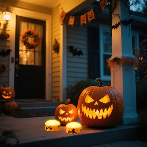 Halloween LED Pumpkin Lights with Remote & Timer - Orange Pumpkin Variation