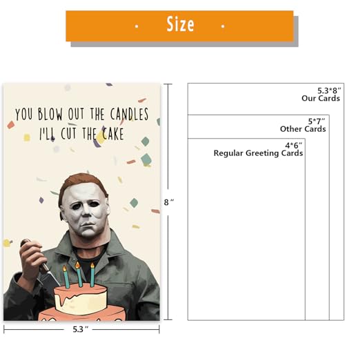 Missonemi Creepy Michael Myers Birthday Card - Variation MS262, Halloween Horror
