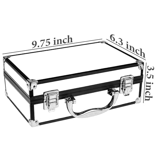Carry All Makeup Train Case with Pro Makeup Set - Silver - Travel Cosmetic Organizer