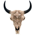 Boho Cow Skull Wall Decor - 9.3 Inch Faux Animal Skull for Western & Bohemian Rooms
