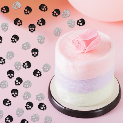 120pcs Skull Confetti - Gothic Table Scatter for Birthday and Wedding Decor