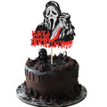 Horror Movie Cake Topper - Killer Birthday Theme Decor, Design 3